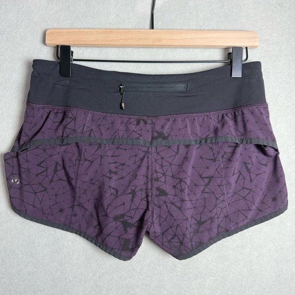 Lululemon Womens Speed Up Short 4-way Stretch Star Crushed Black Cherry size 6 - Picture 2 of 11